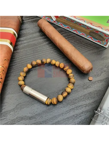 PUNCH BRACELET - "Connoisseur" Matte Tiger Eye