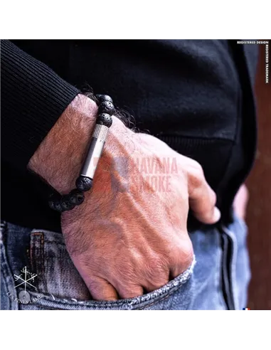 PUNCH BRACELET - Lava Stone