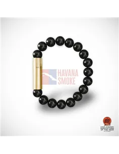 PUNCH BRACELET - Brass Onyx 10mm