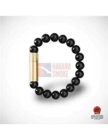 PUNCH BRACELET - Brass Onyx 10mm