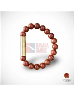 PUNCH BRACELET - Brass Red Jasper