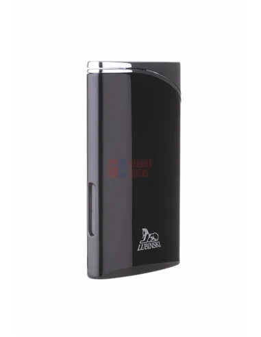 Зажигалка Lubinski "Гаэта", плоская, турбо, черный глянец