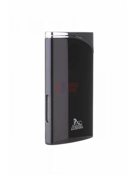 Зажигалка Lubinski "Гаэта", плоская, турбо, черный глянец