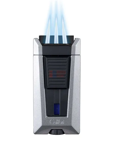 Зажигалка сигарная Colibri Stealth (тройное пламя), серый металлик