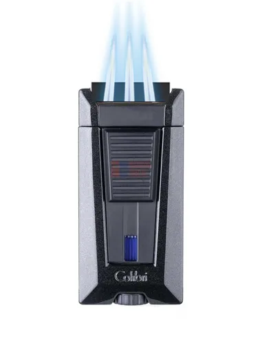 Зажигалка сигарная Colibri Stealth (тройное пламя), черный металлик