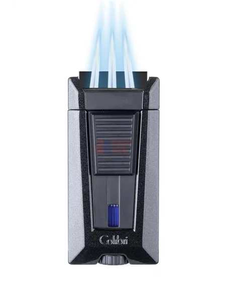 Зажигалка сигарная Colibri Stealth (тройное пламя), черный металлик