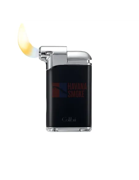 Зажигалка трубочная Colibri Pacific с тампером, матовый черный-хром-LI400C5