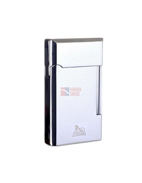 Зажигалка трубочная Lubinski Сполето, кремневая, серебристая в рубчик