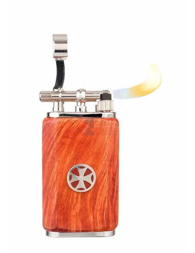 Зажигалка трубочная Mastro de Paja, серебро и бриар 1406