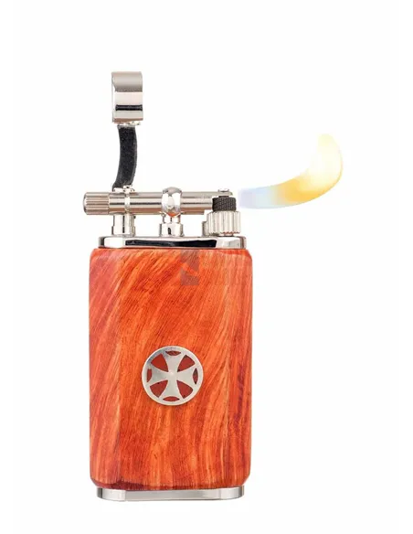 Зажигалка трубочная Mastro de Paja, серебро и бриар 1406