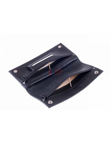 Кисет P&A для самокруток и 2 смесей, натуральная кожа, черный