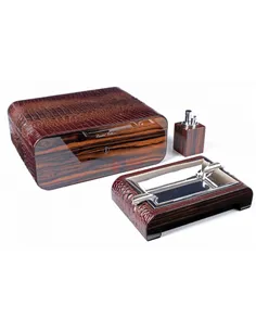 Набор сигарных аксессуаров Gentili SET-SV75-Croco-Dark