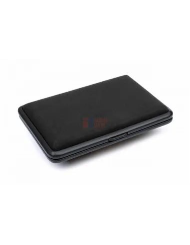 Портсигар Passatore на 14 сигарет, натуральная кожа, Черный