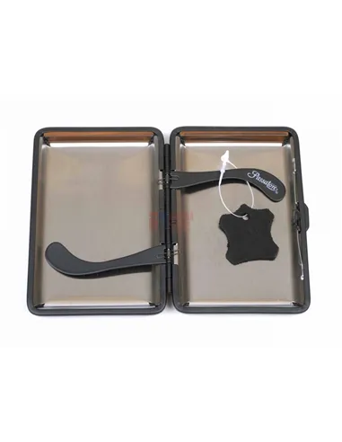 Портсигар Passatore на 14 сигарет, натуральная кожа, Черный