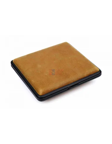 Портсигар Passatore на 20 сигарет, натуральная буйволиная кожа, Светло-коричневый