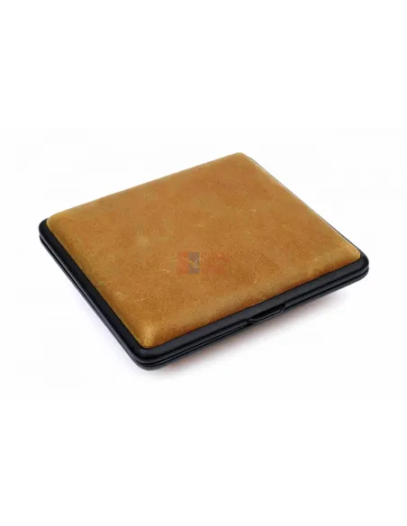 Портсигар Passatore на 20 сигарет, натуральная буйволиная кожа, Светло-коричневый