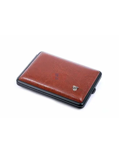 Портсигар Stoll на 14 сигарет, экокожа, Коричневый