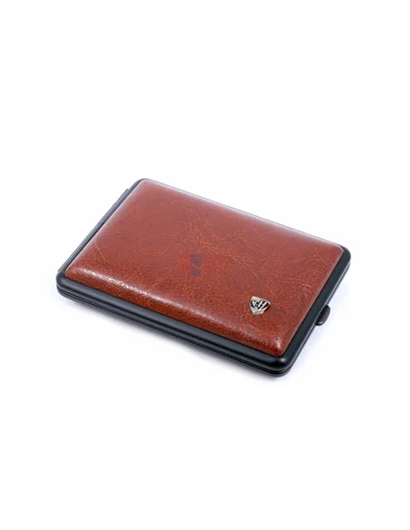 Портсигар Stoll на 14 сигарет, экокожа, Коричневый