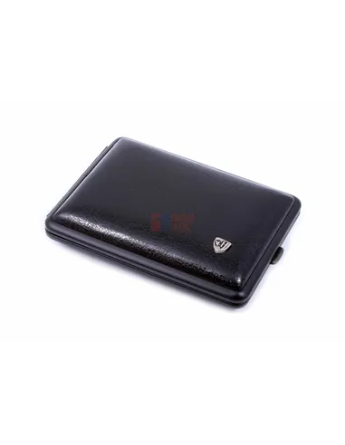 Портсигар Stoll на 14 сигарет, экокожа, Черный