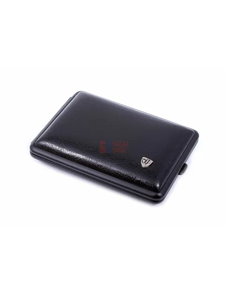 Портсигар Stoll на 14 сигарет, экокожа, Черный