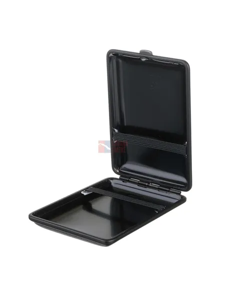 Портсигар Stoll на 14 сигарет, экокожа, Черный