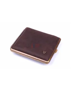 Портсигар Stoll на 18 сигарет, натуральная буйволиная кожа