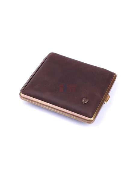 Портсигар Stoll на 18 сигарет, натуральная буйволиная кожа