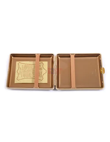 Портсигар Stoll на 18 сигарет, натуральная кожа, Красный олень C09-4