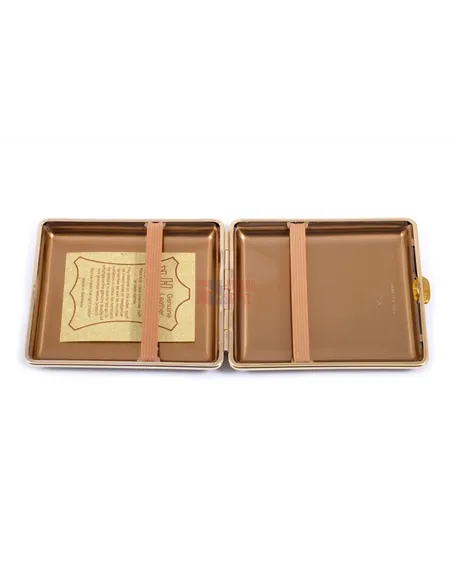 Портсигар Stoll на 18 сигарет, натуральная кожа, Красный олень C09-4