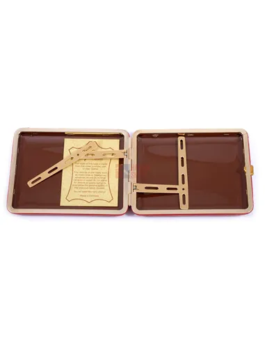 Портсигар Stoll на 18 сигарет, натуральная кожа, Красный олень