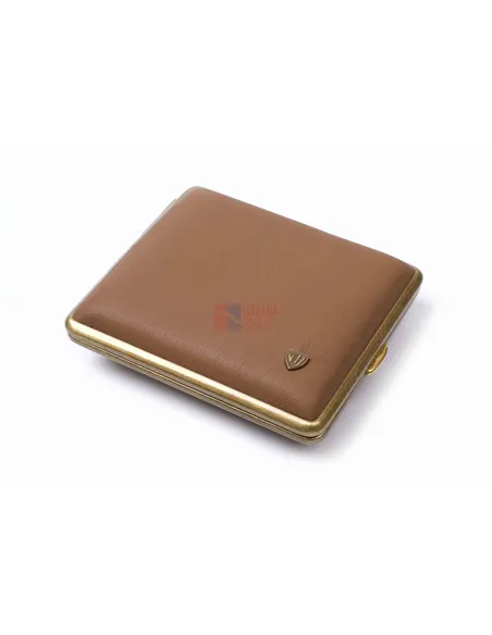 Портсигар Stoll на 18 сигарет, натуральная кожа, Табак