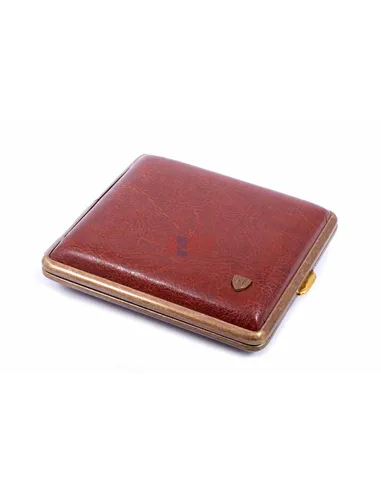 Портсигар Stoll на 18 сигарет, экокожа, Коричневый