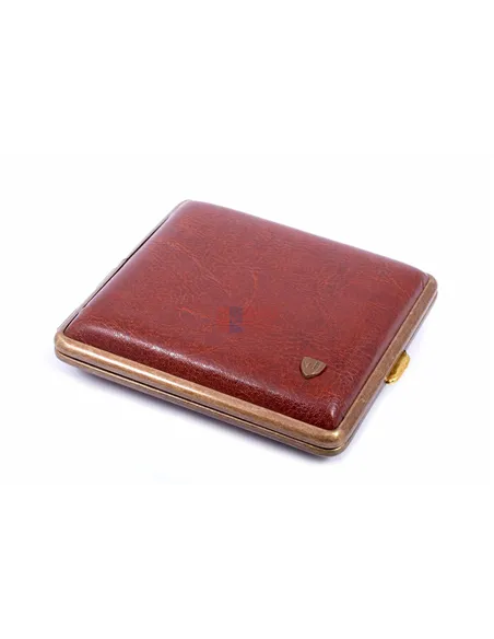 Портсигар Stoll на 18 сигарет, экокожа, Коричневый