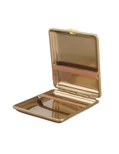 Портсигар Stoll на 18 сигарет, экокожа, Коричневый