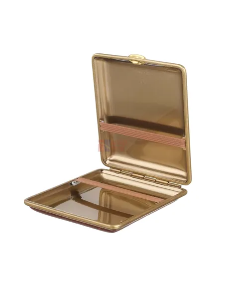 Портсигар Stoll на 18 сигарет, экокожа, Коричневый