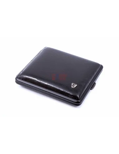 Портсигар Stoll на 18 сигарет, экокожа, Черный олень