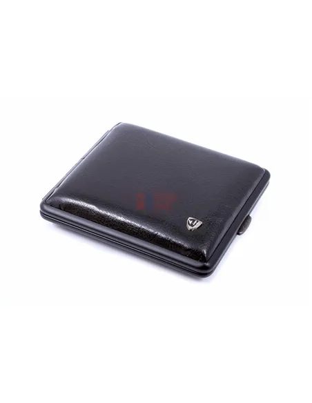 Портсигар Stoll на 18 сигарет, экокожа, Черный олень