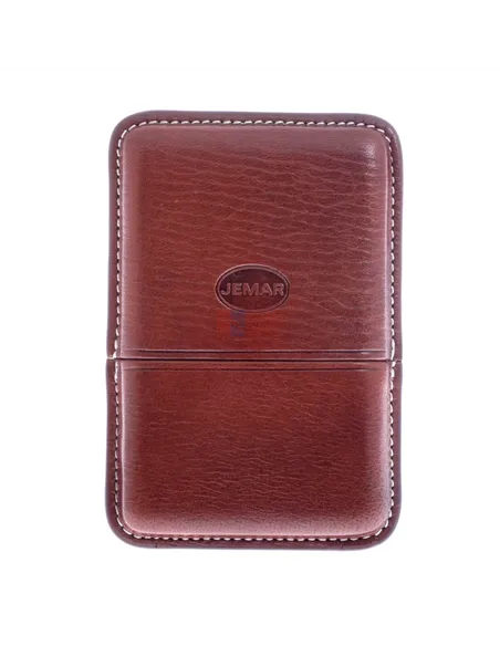 Сигаретница Jemar на 6 штук, натуральная кожа, коричневая (Испания)