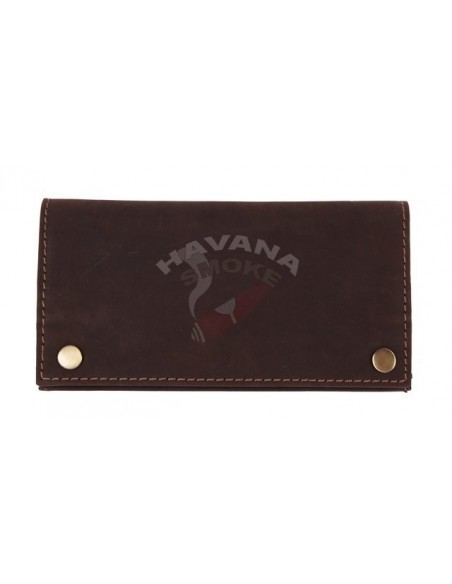 Сумка P&A для 2 трубок и табака, экокожа, черная