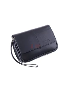 Сумка P&A для 3 трубок и табака, натуральная кожа, подарочная упаковка, черная