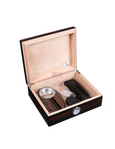 Хьюмидор Lubinski на 40 сигар с подарочным набором, Эбеновое дерево (уценка)