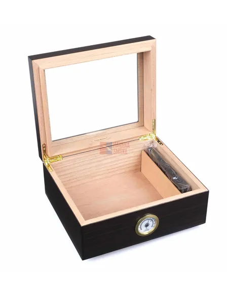 Хьюмидор Tom River на 40 сигар со стеклом, Эбеновое дерево