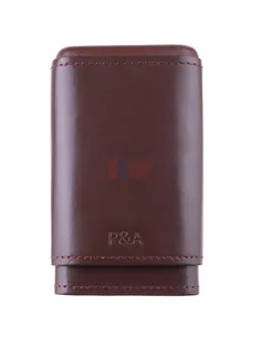 Чехол P&A на 4 сигары Робусто, натуральная кожа и кедр S202-Brown