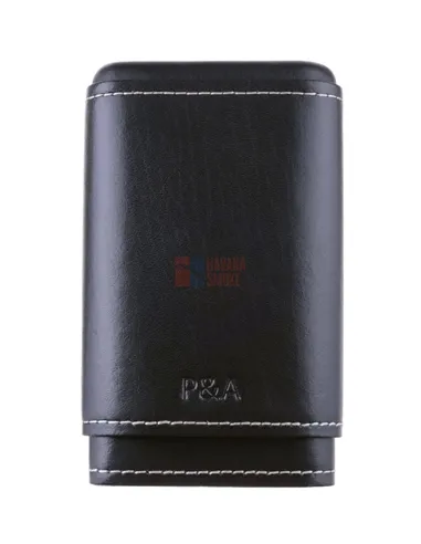 Чехол P&A на 4 сигары Робусто, натуральная кожа и кедр S202 Black