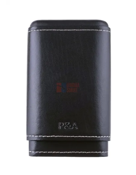 Чехол P&A на 4 сигары Робусто, натуральная кожа и кедр S202 Black
