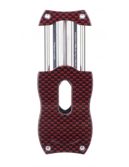Гильотина Colibri V-cut, красный карбон CU300T22 - купить в интернет-магазине Havana Smoke