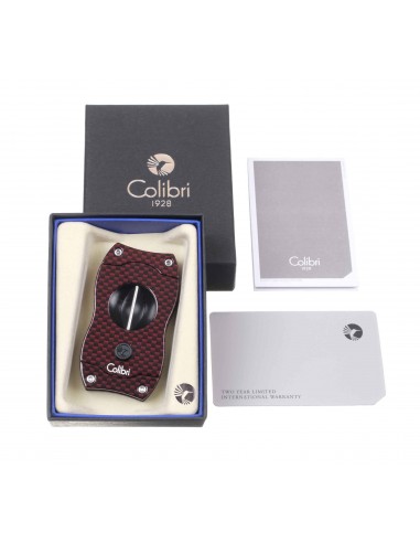 Гильотина Colibri V-cut, красный карбон CU300T22 - купить в интернет-магазине Havana Smoke