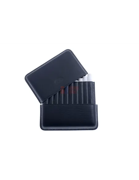 Сигаретница Jemar на 10 штук, натуральная кожа (Испания) 151-10-Black