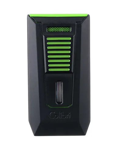 Зажигалка сигарная Colibri Slide (двойное пламя), черно-зеленая-LI850T16