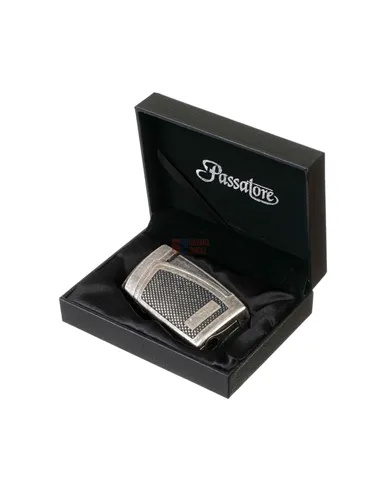 Зажигалка сигарная Passatore, двойное пламя, с пробойником, серебристый антик 234-542